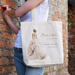 Tote Bag Fête des mariées moderne Mariage aquarelle<br><div class="desc">If you need any further customization please feel free to message me on yellowfebstudio@gmail.com</div>
