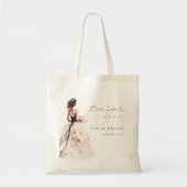 Tote Bag Fête des mariées moderne Mariage aquarelle (Devant)