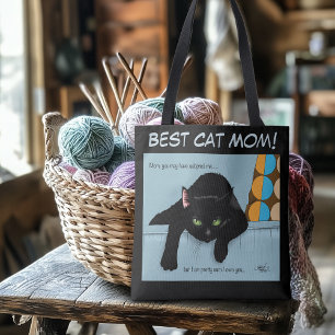 Tote Bag Fête des mères de chats noirs