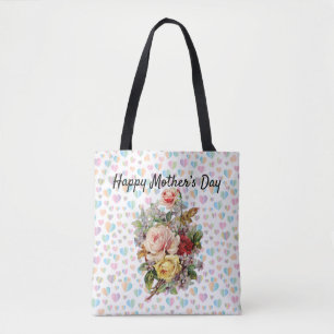 Tote Bag Fête des Mères Design Floral Elegant Fourre-tout