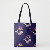 Tote Bag Fête des Mères Florales Bleues (Devant)