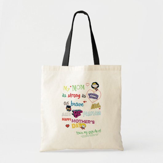 Tote Bag Fête des mères | Fort, courageux et sans peur (Devant)