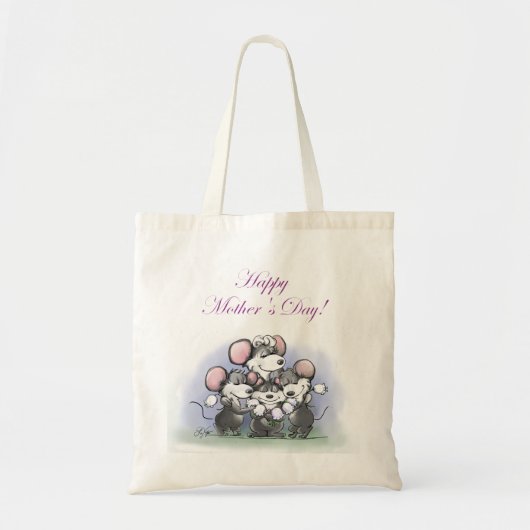 Tote Bag Fête des mères joyeuses de Mic, Mac et Moe (Devant)