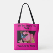 Tote Bag Fête des mères Papillon et fleurs Fourre-tout (Dos)