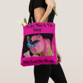 Tote Bag Fête des mères Papillon et fleurs Fourre-tout (De près)