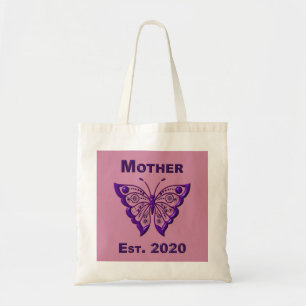 Tote Bag Fête des mères pour la mère "Est 2020"