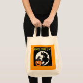 TOTE BAG FÊTE D'HALLOWEEN CHAT NOIR (Devant (produit))