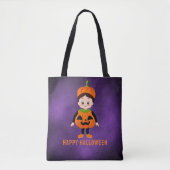 Tote Bag Fête d'Halloween pour enfants Citrouille (Devant)