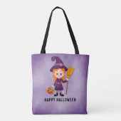 Tote Bag Fête d'Halloween pour sorcière pour enfants (Dos)