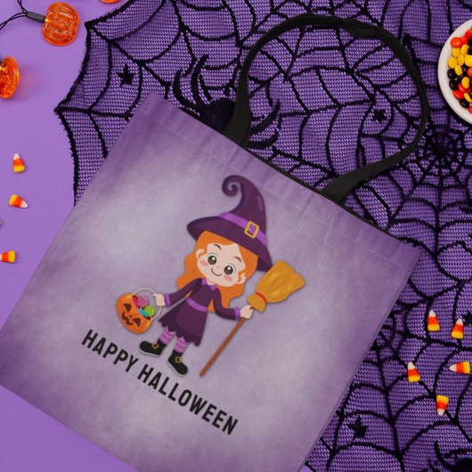 Tote Bag Fête d'Halloween pour sorcière pour enfants