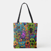 Tote Bag Fête d'Halloween | Zombies et Monstres (Dos)