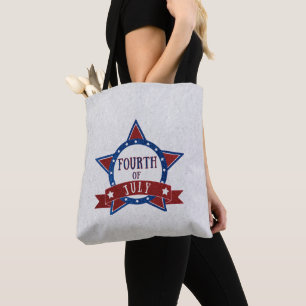 Tote Bag Fête du 4 juillet avec paillettes