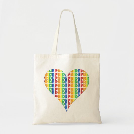 Tote Bag Fête du mois des Gay pride LGBT Rainbow Heart (Devant)