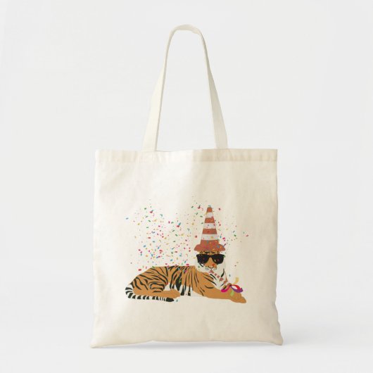 Tote Bag Fête du tigre - Animaux ayant une fête (Devant)