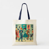 Tote Bag Fête Moderne Du Milieu Du Siècle Martini Dance (Dos)