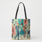Tote Bag Fête Moderne Du Milieu Du Siècle Martini Dance (Devant)