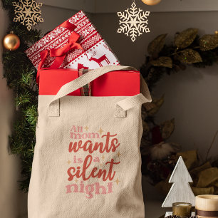 Tote Bag Fêtes de Noël amusantes et mignonnes Mère de nuit