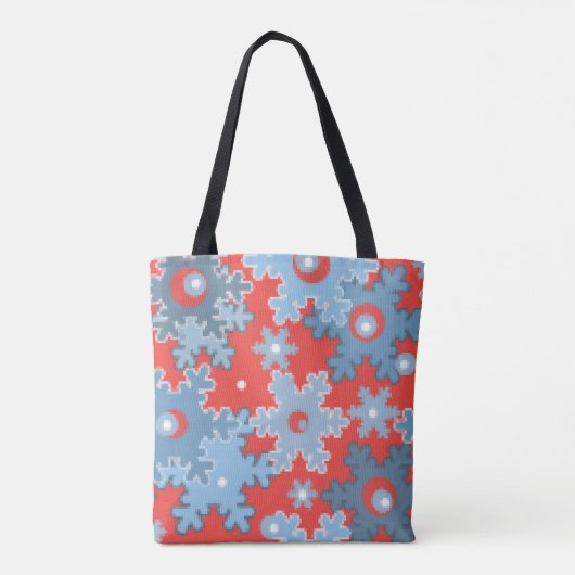 Tote Bag Fêtes de Noël Fête hiver Flamme de neige brillant (Dos)