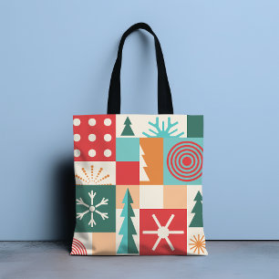 Tote Bag Fêtes de Noël Géométriques modernes