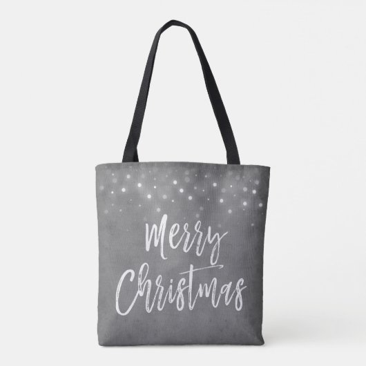 Tote Bag Fêtes de Noël Gris ou Argent (Dos)