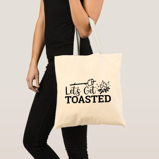 Tote Bag Feu de camp grillé Camping amusant (Devant (produit))