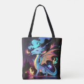 Tote Bag Feu de dragon enchanté (Dos)