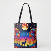 Tote Bag Feu de nuit de la forêt (Devant)