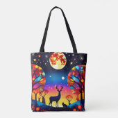 Tote Bag Feu de nuit de la forêt (Dos)