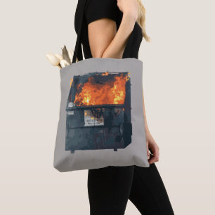 Tote Bag Feu de poubelle - fouillis drôle