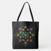 Tote Bag Feu d'étoile quantique - Géométrie sacrée Mandala (Devant)