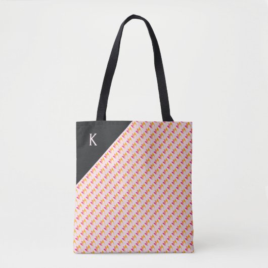 Tote Bag Feu flamboyant (orange à rose) (Devant)
