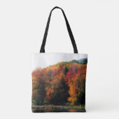 Tote Bag Feuillage Automne Par Étang (Dos)