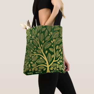 Tote Bag Feuillage botanique élégant pour les achats de Noë