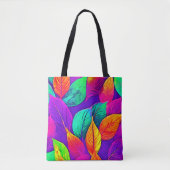 Tote Bag Feuillage Vibrant : Cartoon Néon (Devant)