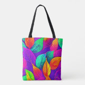 Tote Bag Feuillage Vibrant : Cartoon Néon (Dos)