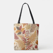 Tote Bag Feuillages et baies d'automne - Tons chauds (Dos)