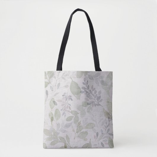 TOTE BAG FEUILLE A L'AQUARELLE DOUCE (Devant)