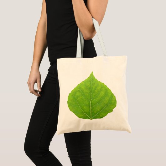 Tote Bag Feuille d'Aspen vert #11 (Devant (produit))