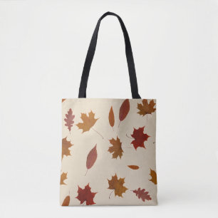 Tote Bag Feuille d'automne photographique sur la couleur