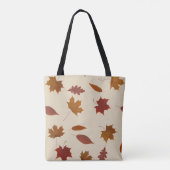 Tote Bag Feuille d'automne photographique sur la couleur (Dos)