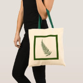 Tote Bag Feuille de fougère botanique pressée - Couleur de (Devant (produit))