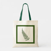 Tote Bag Feuille de fougère botanique pressée - Couleur de (Dos)