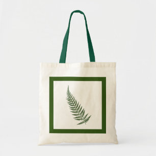 Tote Bag Feuille de fougère botanique pressée - Couleur de 
