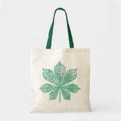 Tote Bag Feuille d'érable verte de squelette moderne (Devant)
