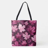 Tote Bag Feuille d'érable violet unique grande épaule Fourr (Devant)
