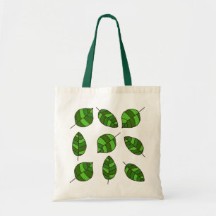 Tote Bag Feuille d'été Motif de la feuille verte