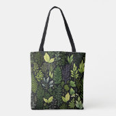 Tote Bag Feuille foncé (Dos)
