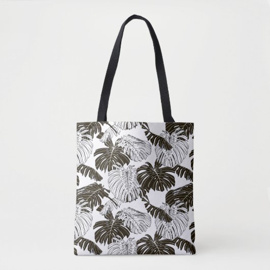 Tote Bag Feuille Monstera motif continu (Devant)
