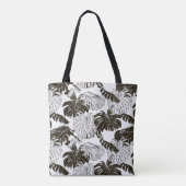 Tote Bag Feuille Monstera motif continu (Dos)