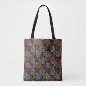 Tote Bag Feuille squelette moderne Motif d'automne (Devant)